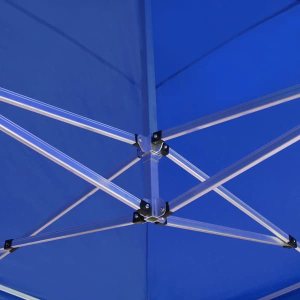 Hopfällbart partytält aluminium 6x3 m blå