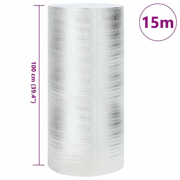Värmereflektor för element Silver 15 x 1 m polyeten
