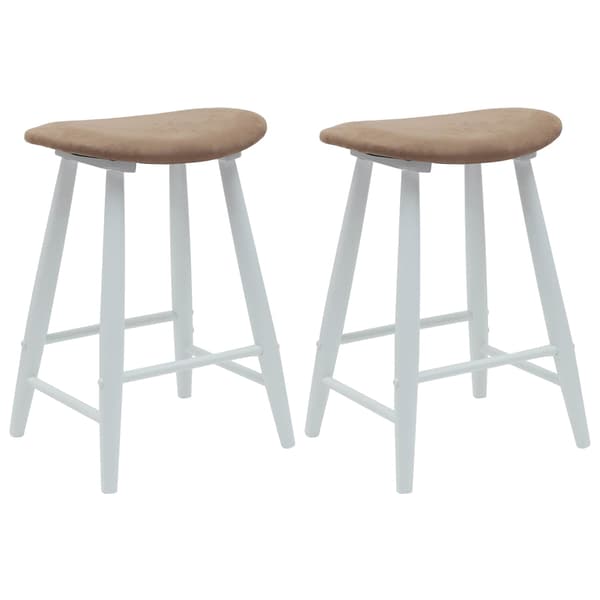 Matstolar 2 pcs Vit 46 x 37 x 63 cm Massiv Gummiträ