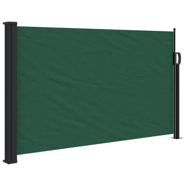 Infällbar sidomarkis mörkgrön 120x600 cm