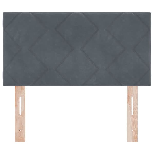 Huvudgavel Mörkgrå 80 cm Sammet