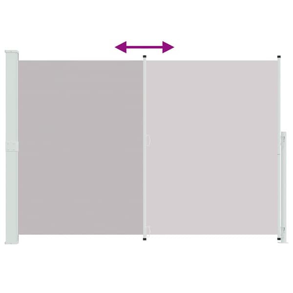 Infällbar sidomarkis 200x300 cm grå