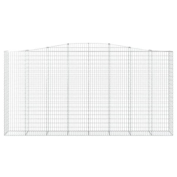 Gabion bågformad 400x50x200/220 cm galvaniserat järn