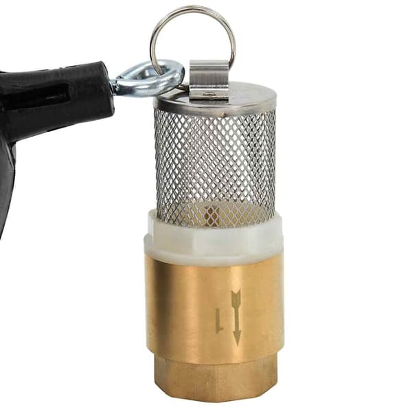 Sugslang med kopplingar mässing svart 1,1" 7 m PVC