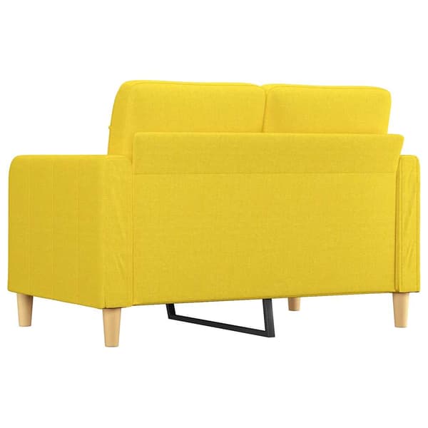 2-sitssoffa ljusggul 120 cm tyg