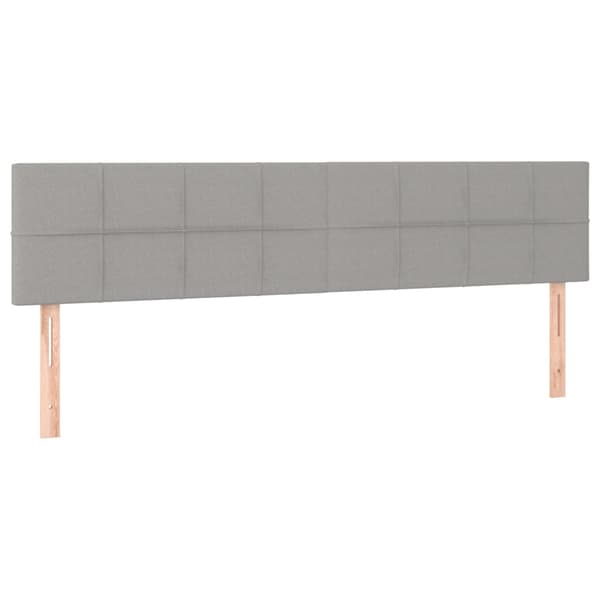 Sänggavlar ljusgrå 200x5x78/88 cm tyg
