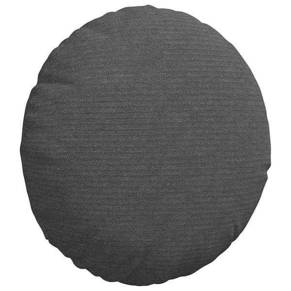 Sittkuddar 2 pcs Mörkgrå Ø30 x 13 cm Kordread tyg