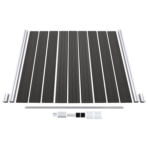 Staketpanel WPC 180x186 cm svart