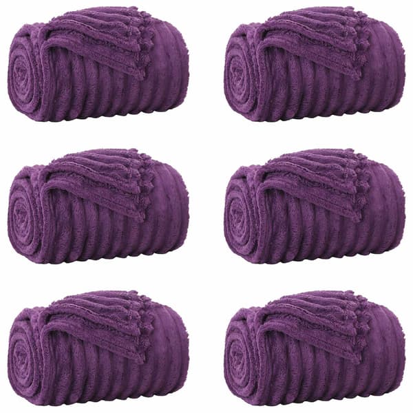 Filtar 6 pcs Lila 240 x 220 cm Fleece