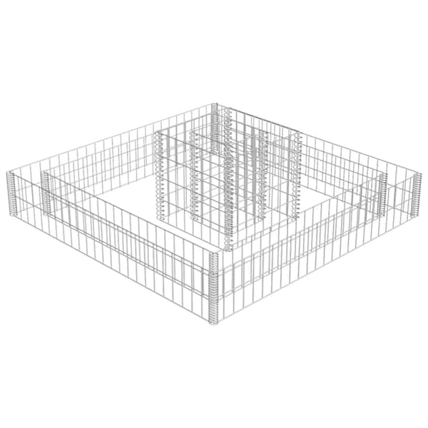 Planteringsgabion galvaniserat stål 120x120x20 cm
