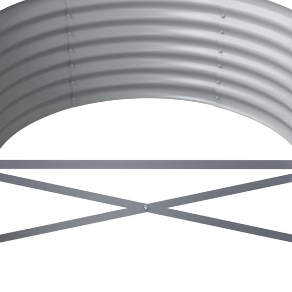 Odlingslåda galvaniserat stål 440x80x36 cm silver