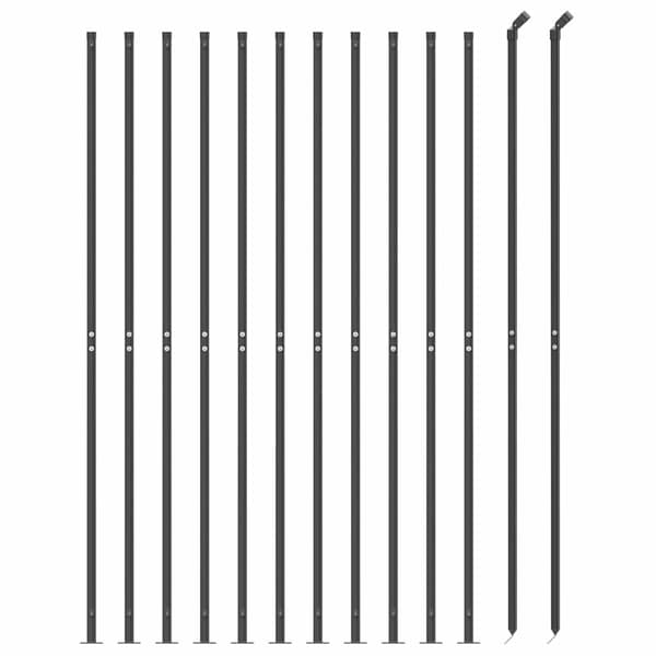 Stängsel med stolpsko antracit 1,6x25 m