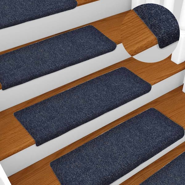 Trappmattor självhäftande 30 st 65x21x4 cm blå rektangulär kant