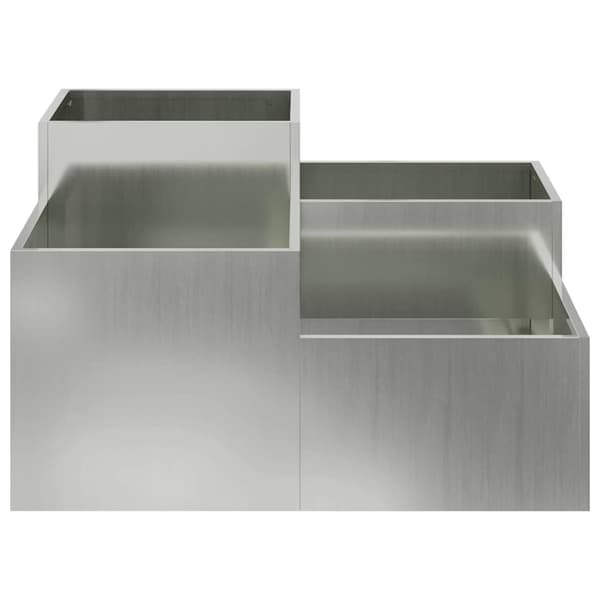 Trädgårdsplanterare Silver 100 x 100 x 48 cm Galvaniserat stål