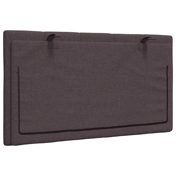 Headboard Cushion "Hanko" Dark Brown 90 cm Fabric