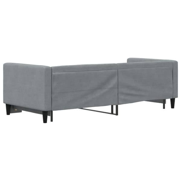 Dagbädd utdragbar ljusgrå 80x200 cm tyg