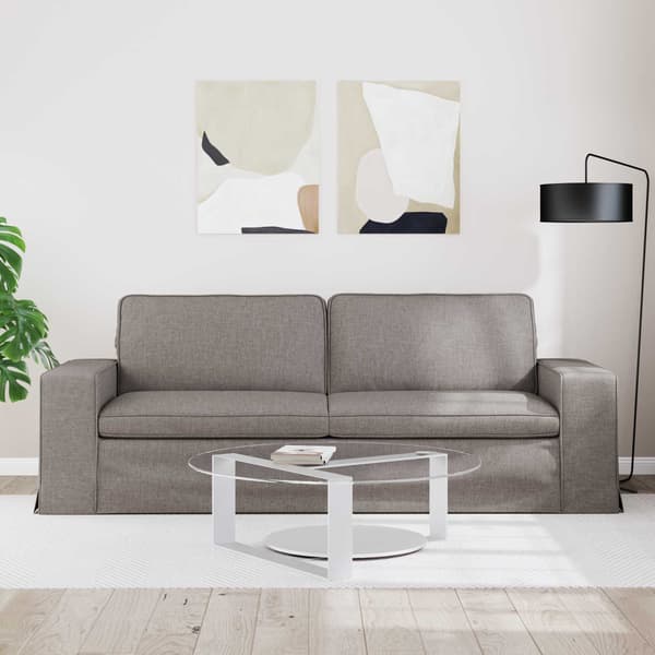 Soffa Taupe 222 x 80 x 82 cm tyg