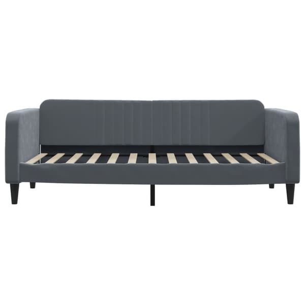 Dagbädd utdragbar mörkgrå 100x200 cm sammet