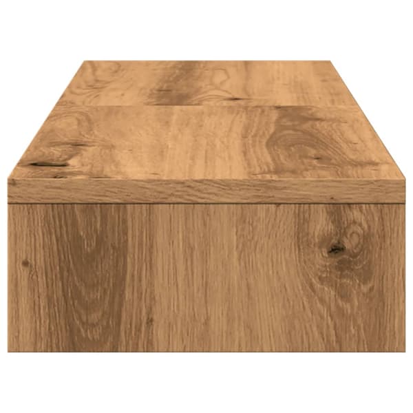 Skärmställ justerbart 80x24x10,5 cm konstruerat trä ek