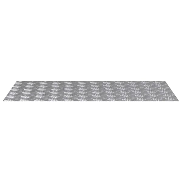 Trappsteg Rektangulär 4 pcs Silver 100 x 50 cm Aluminium