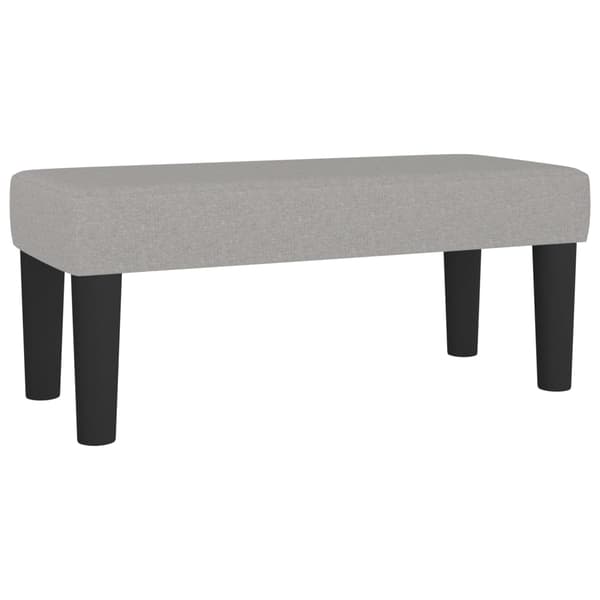 Ramsäng med madrass ljusgrå 90x200 cm tyg