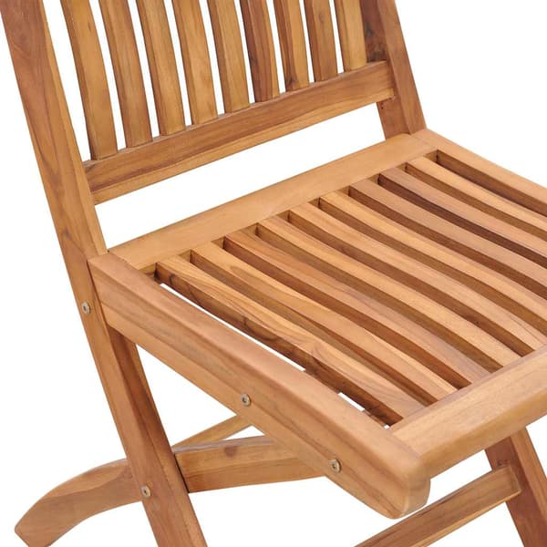 Hopfällbara trädgårdsstolar 4 st massiv teak