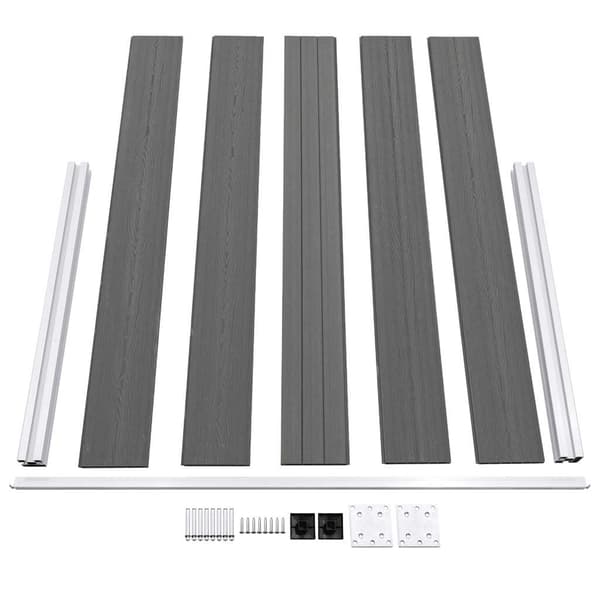 Staketpanel WPC 180x105 cm grå