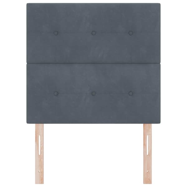 Huvudgavel Mörkgrå 80 cm Sammet