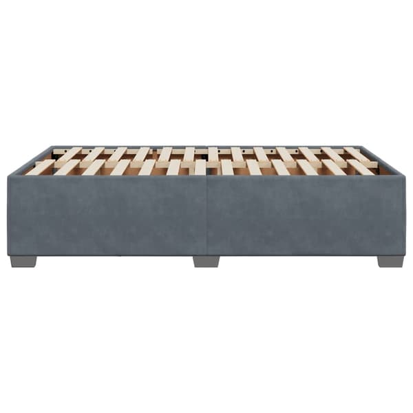 Sängram utan madrass mörkgrå 120x200 cm sammet