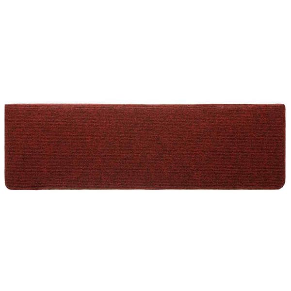 Trappmattor självhäftande 5 st 65x21x4 cm bordeauxröd rektangulär kant