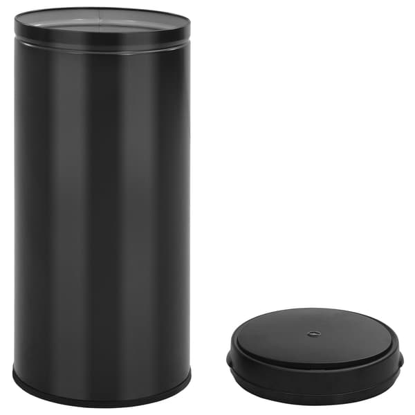 Soptunna med automatisk sensor 80 L kolstål svart