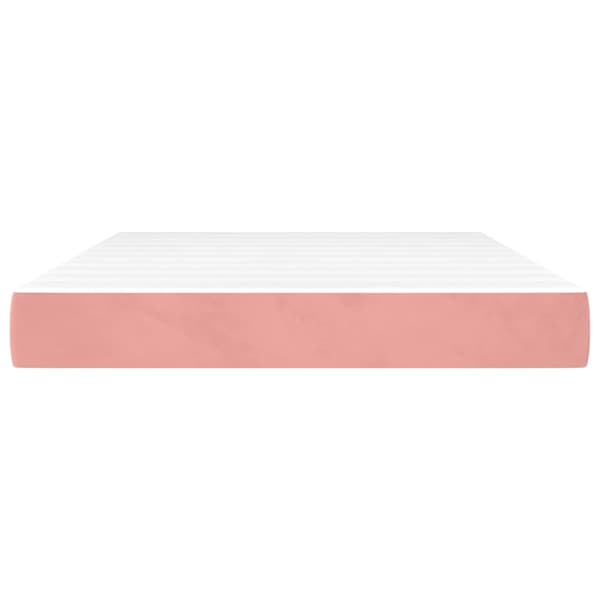 Pocketresårmadrass medium rosa 140x190x20 cm sammet