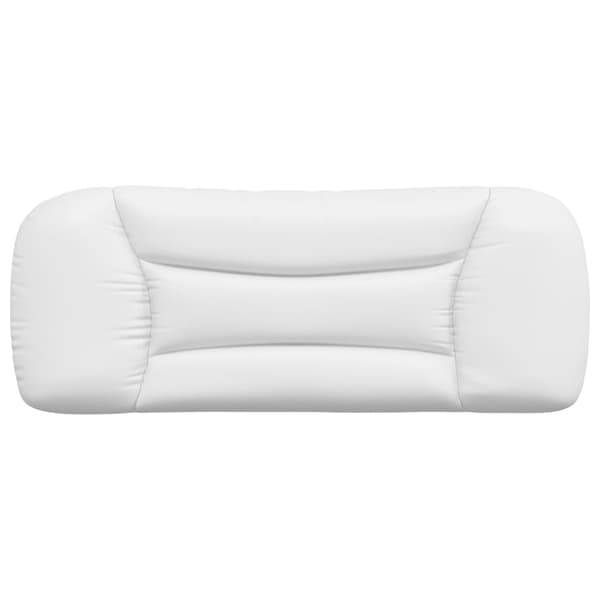 Headboard Cushion "Hvar" White 100 cm Faux Leather