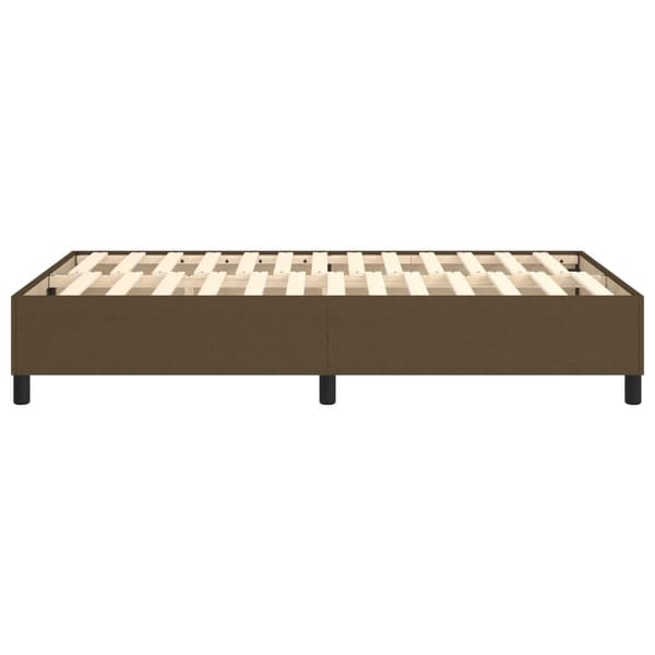 Boxspring-sängram mörkbrun 120x200 cm tyg