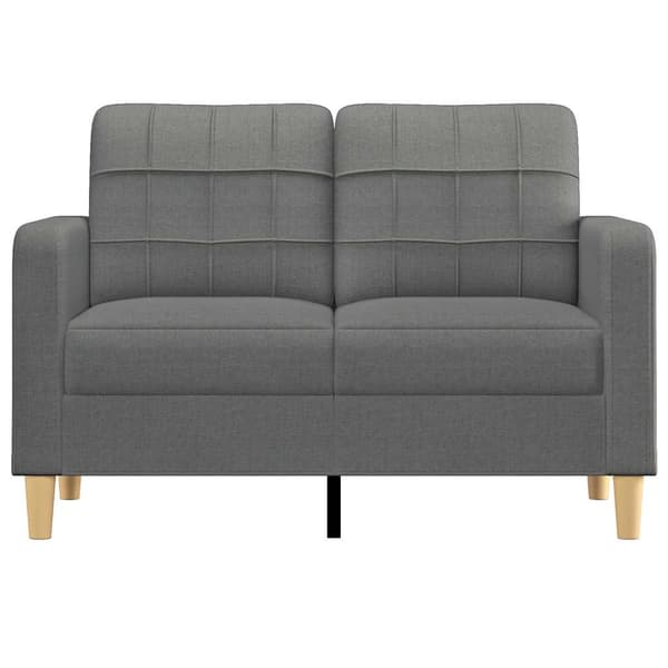 Soffa 2-sits mörkgrå 120 cm tyg