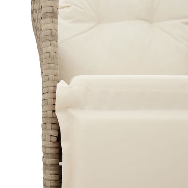 Bistrogrupp med dynor 3 delar beige konstrotting