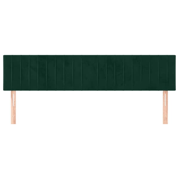 Sänggavlar mörkgrön 160x5x78/88 cm sammet