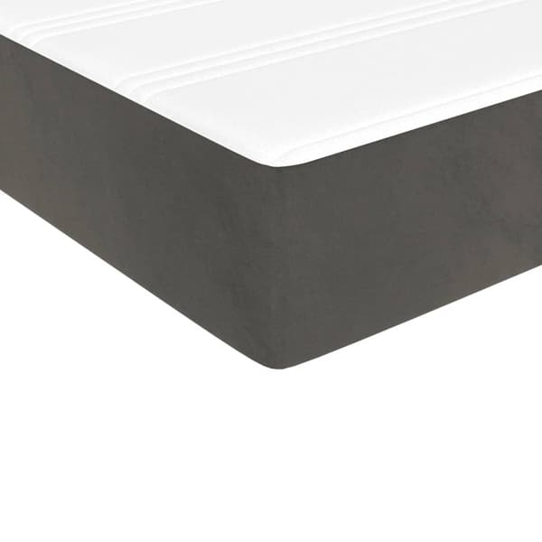 Pocketresårmadrass medium mörkgrå 100x200x20 cm sammet