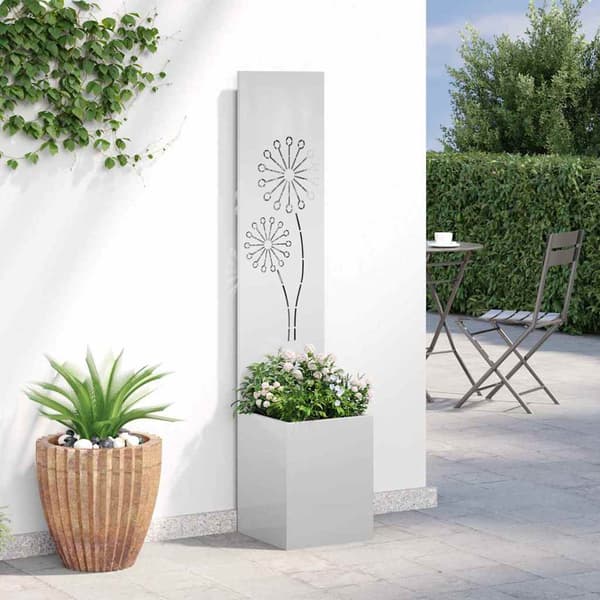 Trädgårds integritetsskärm Silver 32 x 150 cm Galvaniserat stål