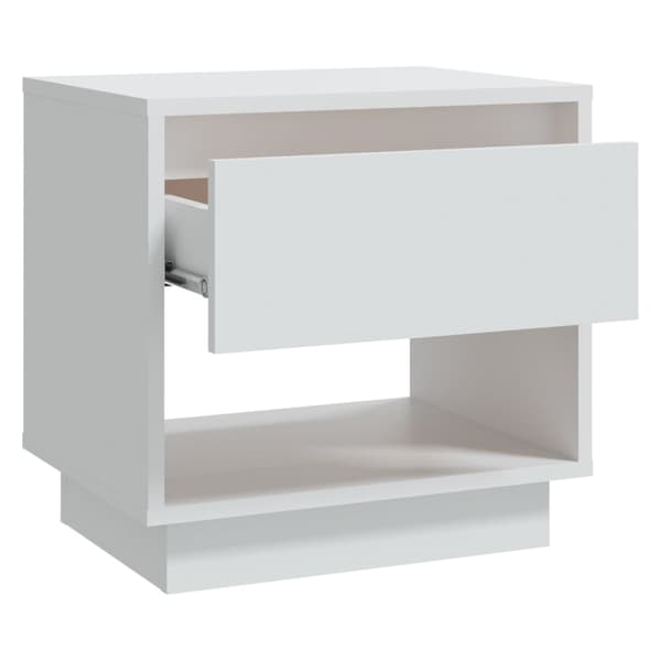 Sängbord vit 2 st 45x34x44 cm konstruerat trä