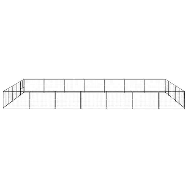 Hundgård svart 35 m² stål