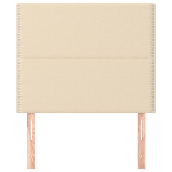 Sänggavel creme 90x5x118/128 cm tyg