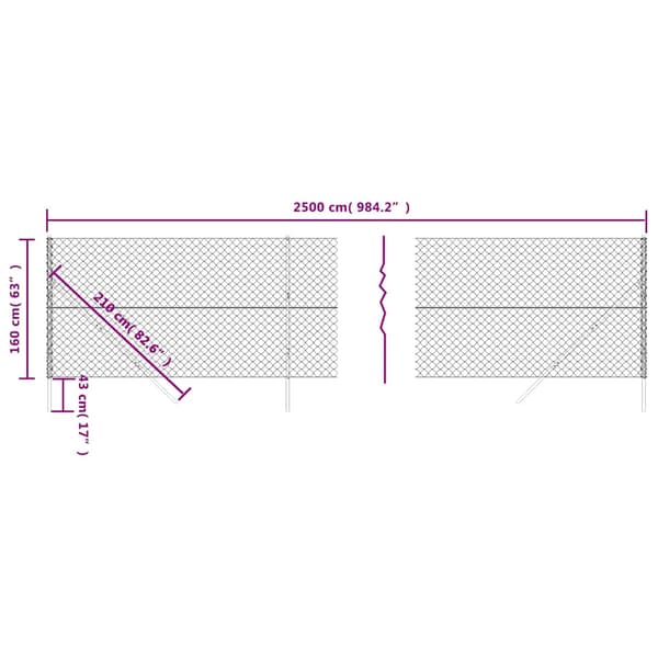 Gunnebostängsel grön 1,6x25 m