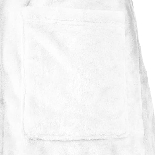 Badräkt Hoodie Vit m Flanell