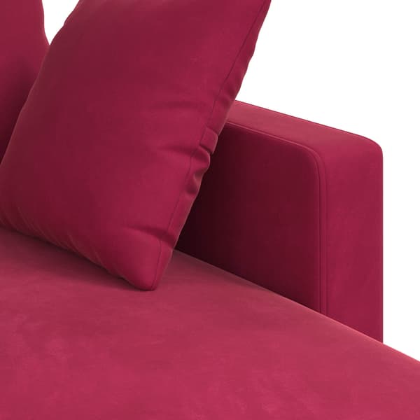 Soffa Vinröd 178 x 134 x 80 cm Sammet