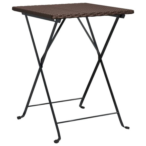 Hopfällbart caféset 3 delar konstrotting brun