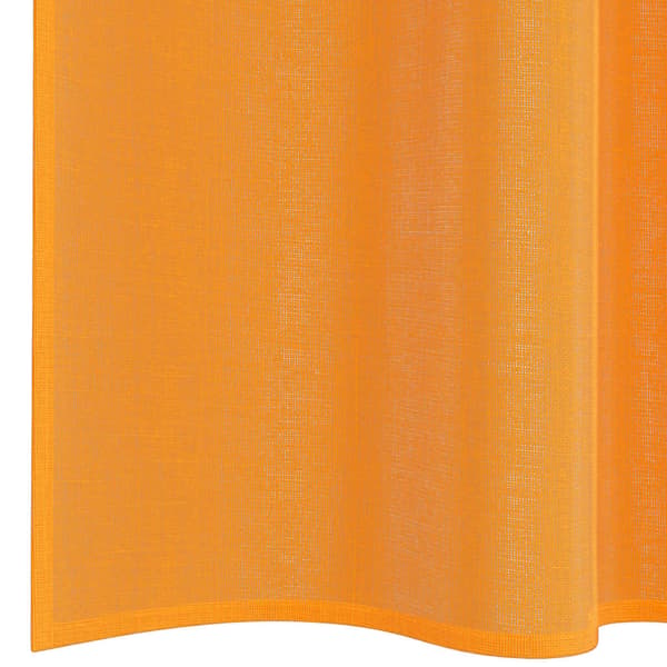 Voile gardiner med stångfickor 2 st orange