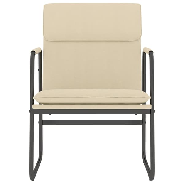 Loungestol gräddvit 55x64x80 cm tyg