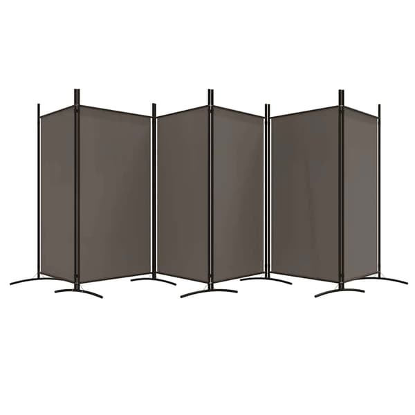 Rumsavdelare 6 paneler antracit 520x180 cm tyg
