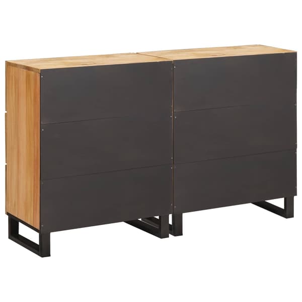 Sideboard 2 pcs Brun 60 x 33 x 75 cm Massivt mangoträ